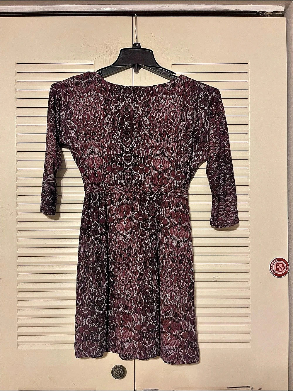 Soma Animal Print Mini Dress in Purple & Black Size Small